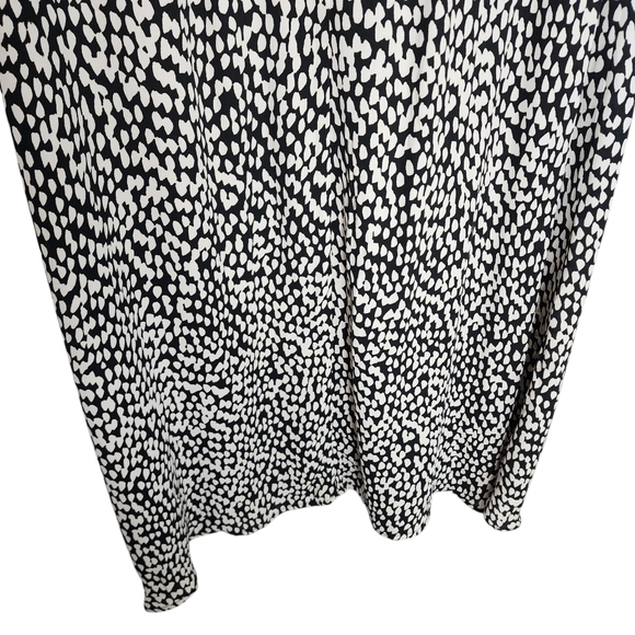 Judith & Charles Rimini Mock Neck Keyhole Midi Dress Black White Size 8 - Picture 11 of 17